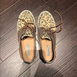Sperry Cheetah Print Top Sider Loafer 6.5